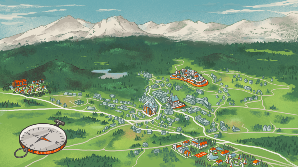 Commercial map of development projects